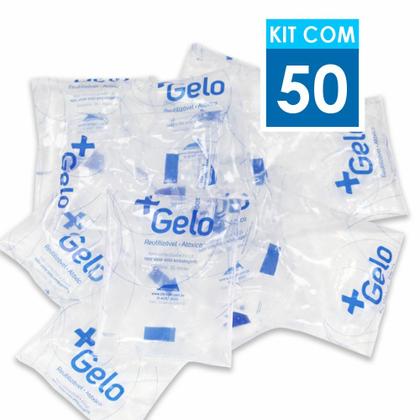 Imagem de Gelo Gel Artificial Flexível Gelo 65g  Kit com 50 unidades