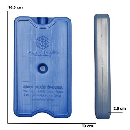Imagem de Gelo X Reutilizável 400ml Gelotech 17x10x2,70cm Kit Com 5