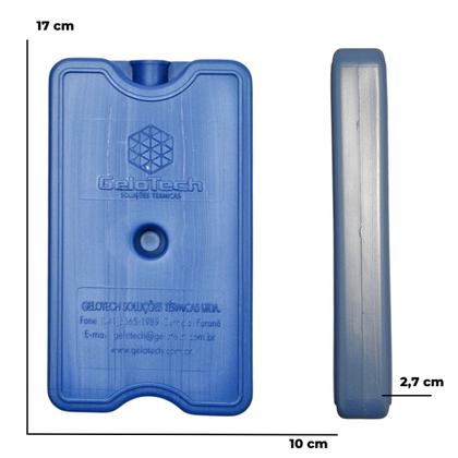 Imagem de Gelo X Reutilizável 400ml Gelotech 17x10x2,70cm Kit Com 6