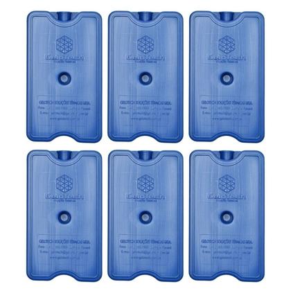 Imagem de Gelo X Reutilizável 400ml Gelotech 17x10x2,70cm Kit Com 6