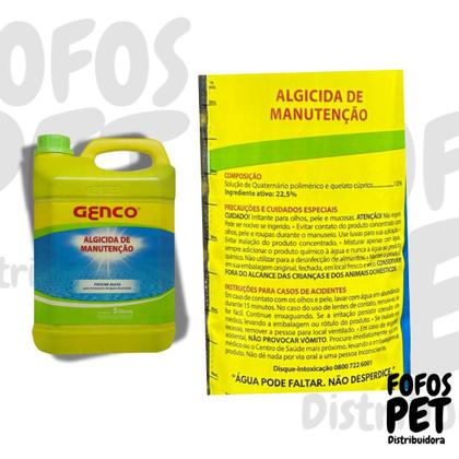 Imagem de Genco Algicida Manutenção 5L  Proteção Contínua Contra Algas