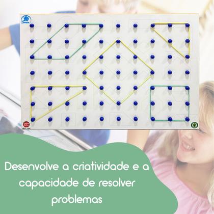 Imagem de Geoplano Brinquedo Matematico Educativo e Pedagógico