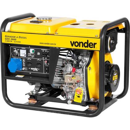 Imagem de Gerador à diesel 7hp 127/220V 4 tempos manual gdv3600 Vonder