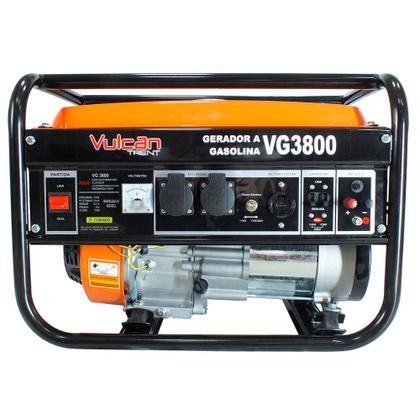 Imagem de Gerador à Gasolina Vg3800 4T 208CC 7HP 3.75Kva Bivolt Partida Manual - Vulcan