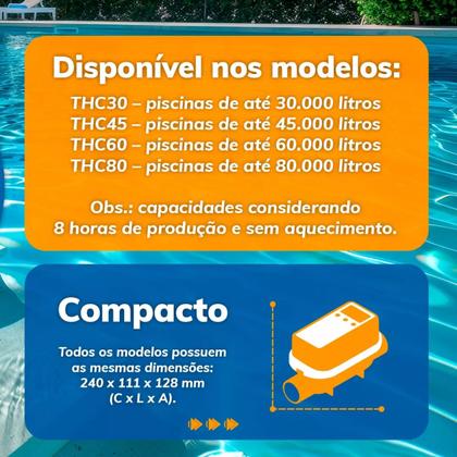 Imagem de Gerador de Cloro Tholz Bivolt THC45 Para Piscina Até 45.000l