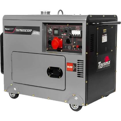Imagem de Gerador Energia Diesel 6,5Kva Trif 220v Cabinado TOYAMA