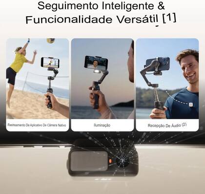 Imagem de Gimbal DJI Osmo Mobile 7P  Estabilização 3 Eixos, ActiveTrack 7.0, e Tripé