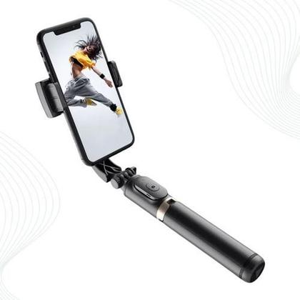 Imagem de Gimbal Estabilizador Celular Tripé Pau De Selfie Altura 86cm Cor Preto F10