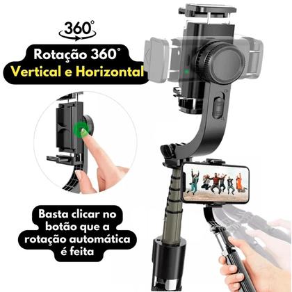 Imagem de Gimbal Estabilizador Celular Tripé Pau De Selfie