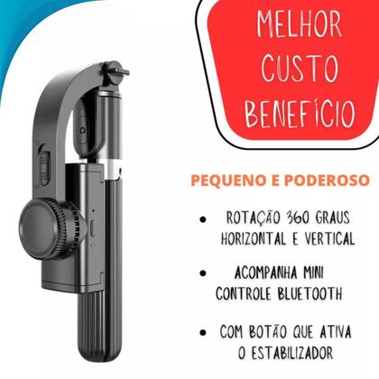 Imagem de Gimbal Inteligente Suporte Ajustável Celular e Câmera