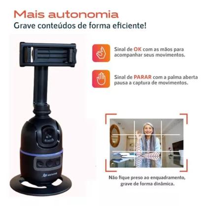 Imagem de Gimbal Suporte Celular 360 Graus Reconhecimento Facial Lançamento