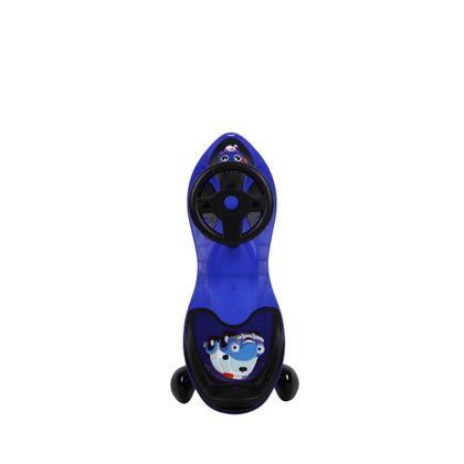 Imagem de Ginga Carrinho Super Car Infantil Manual Gira Sapinho Feliz Meninos e Meninas Rodinha De Led