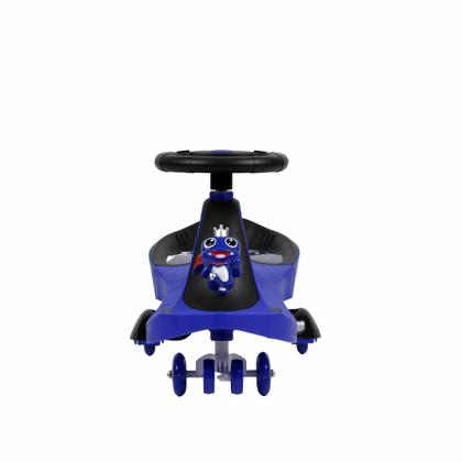 Imagem de Ginga Carrinho Super Car Infantil Manual Gira Sapinho Feliz Meninos e Meninas Rodinha De Led