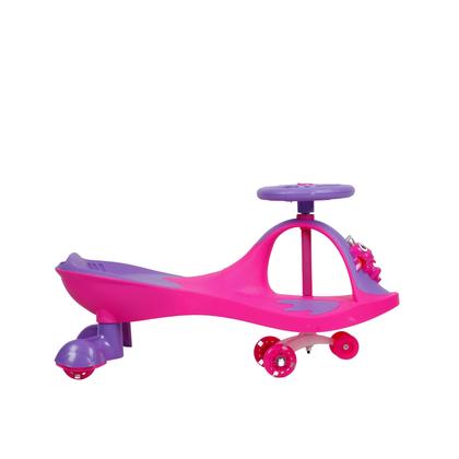 Imagem de Ginga Carrinho Super Car Infantil Manual Gira Sapinho Feliz Meninos e Meninas Rodinha De Led