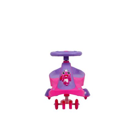 Imagem de Ginga Carrinho Super Car Infantil Manual Gira Sapinho Feliz Meninos e Meninas Rodinha De Led