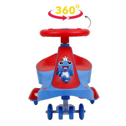 Imagem de Ginga Carrinho Super Car Infantil Manual Gira Sapinho Feliz Meninos e Meninas Rodinha De Led