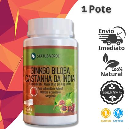 Imagem de Ginkgo Biloba com Castanha da India 120 cáps Status Verde