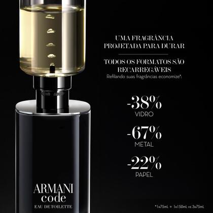 Imagem de Giorgio Armani New Code EDT Perfume Masculino Recarregável 75ml