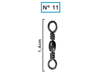 Imagem de Girador BBS Black Nickel Nº 11 - Marine Sports - 50 Peças