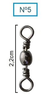 Imagem de Girador Black Nickel Lori Nº 5 (2,2cm) - 100 Peças