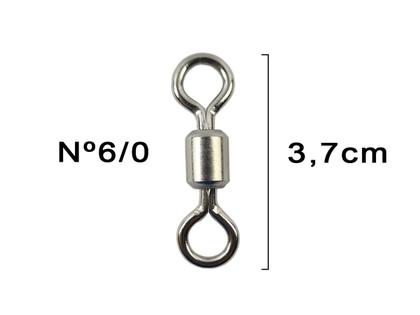 Imagem de Girador Celta Super Steel Nº 6/0 Niquel 884lb / 400,9kg - 03 Peças