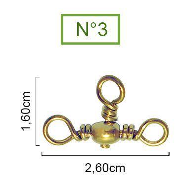 Imagem de Girador Triplo Gold Maruri N 3 (1,60cm) - 10 Peças