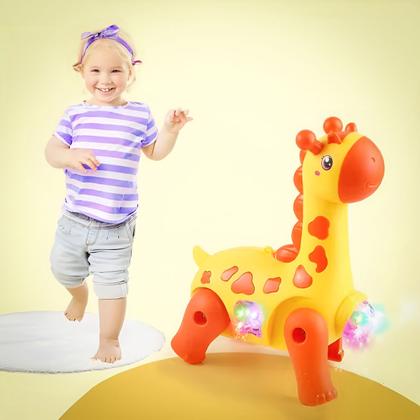 Imagem de Girafa Brinquedo Infantil Dançante com Som e Luz para Bebês