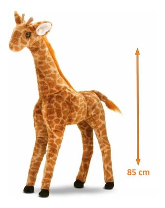 Imagem de Girafa de Pelúcia Gigante Realista Decoração de Quarto e Festas Safari Savana 85cm Pelucias HAS Brasil