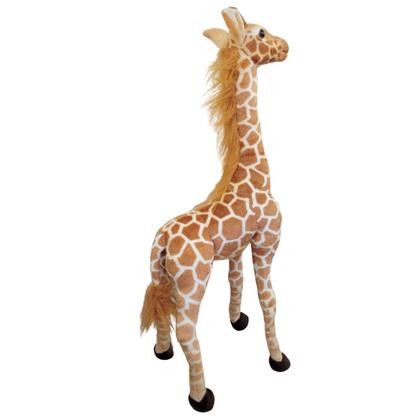 Imagem de Girafa de Pelúcia Realista Grande 80cm Safari Articulada
