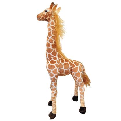Imagem de Girafa de Pelúcia Realista Grande 80cm Safari Articulada