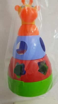 Imagem de Girafa didática Mercotoys. Brinquedo educativo infantil para bebê