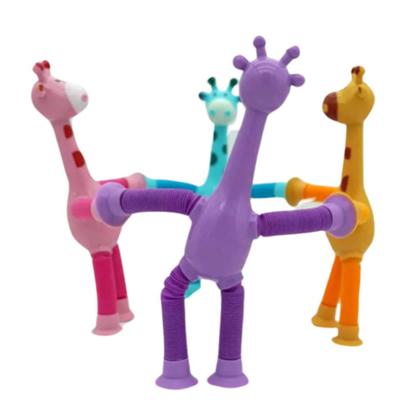 Imagem de Girafa Estica e Gruda com LED Brinquedo Sensorial Educativo