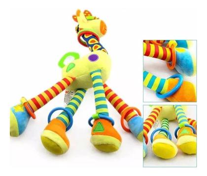 Imagem de Girafa Girafinha Mordedor Pelúcia Brinquedo De Bebê 