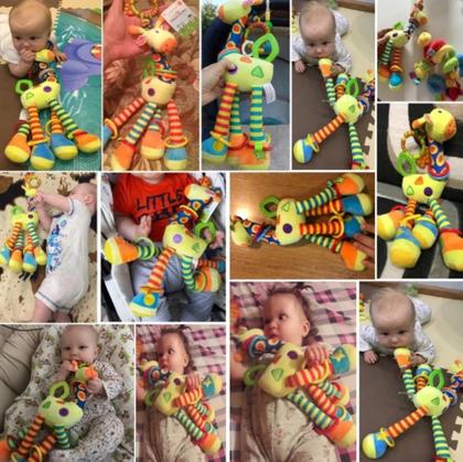 Imagem de Girafinha Brinquedo Chocalho Mordedor Móbile Bebê Sensorial