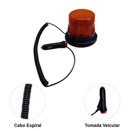 Imagem de Giroflex Giroled Luz Led de Emergência Sinalizador Giratório 12v e 24v Âmbar com Fixação por Ímã