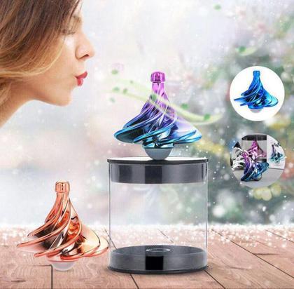 Imagem de Giroscópio Rotação Desktop Mesa Sopro Vento Metal Violet