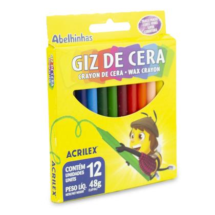 Imagem de Giz de Cera 48g 12 Cores Acrilex - 09012