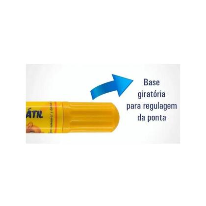 Imagem de Giz de Cera Aquarelável Retrátil 24 cores Marca BRW