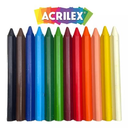 Imagem de Giz de Cera Big Triangular 12 Cores 95g Acrilex