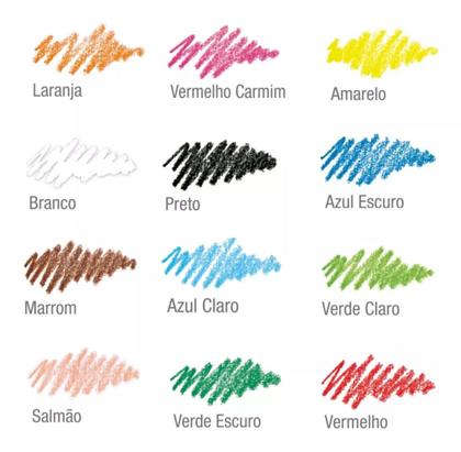 Imagem de Giz de Cera Big Triangular 12 Cores 95g Acrilex