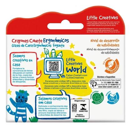 Imagem de Giz de cera Foguete 6 cores Faber-Castell