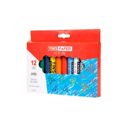 Imagem de Giz de Cera Jumbo 12 Cores Vibrantes