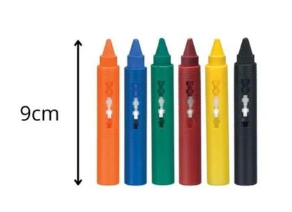 Imagem de Giz De Cera Rabisca E Apaga Azulejo Com 6 Cores Diferentes