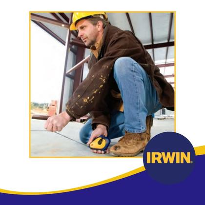 Imagem de Giz De Linha Para Marcação Azul 30 Metros Irwin Pedreiro Gesseiro Drywall Com Carretel - Drywall, Gesso, Obra em geral