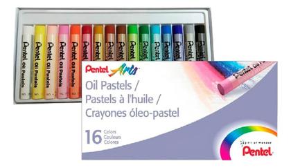 Imagem de Giz Pastel Oleoso 16 Cores Pentel Arts - PHN-16