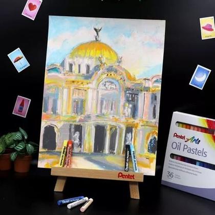 Imagem de Giz Pastel Oleoso 16 Cores Pentel Arts - PHN-16