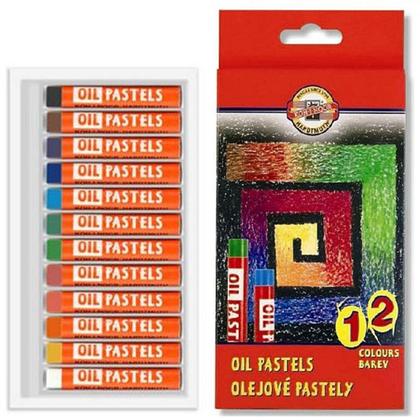 Imagem de Giz Pastel Oleoso com 12 Cores Koh-I-Noor 8312