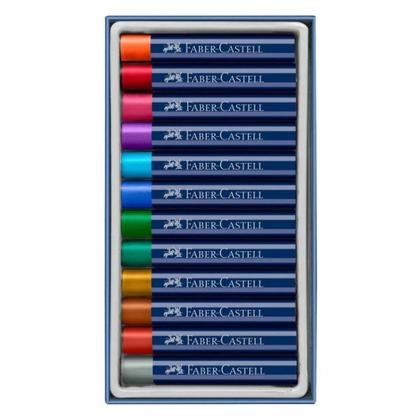 Imagem de Giz Pastel Oleoso Faber Castell 12 Cores Metálicas