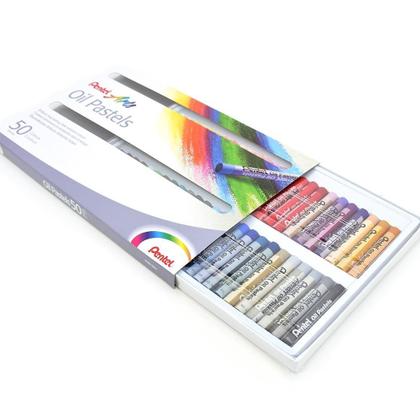 Imagem de Giz Pastel Oleoso para Desenhar Pentel - 50 Cores