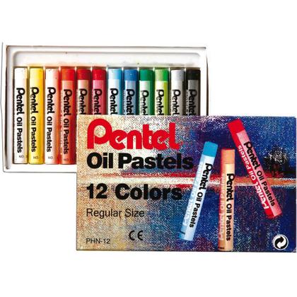 Imagem de Giz Pastel Oleoso Pentel 12 Cores PHN-12